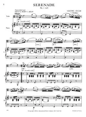 Three Serenades, Op. 3 - Zucchi - Viola/Piano - Book