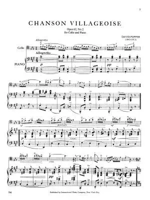 Village Song, Op. 62, No. 2 - Popper - Cello/Piano - Sheet