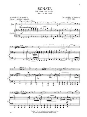 Sonata in E Minor, Op. 38, No. 1 - Romberg - Cello/Piano - Book