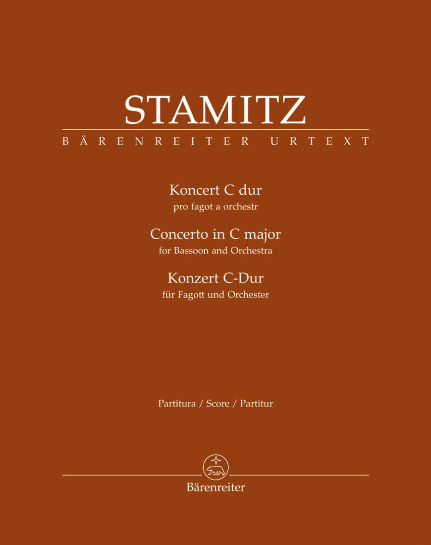 Concerto for Bassoon and Orchestra in C Major - Stamitz - Score, Urtext Edition