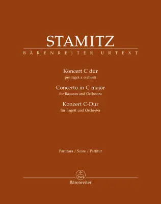 Baerenreiter Verlag - Concerto for Bassoon and Orchestra in C Major - Stamitz - Score, Urtext Edition