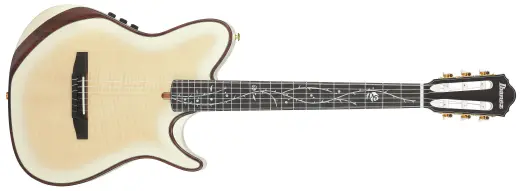Ibanez - TOD100 Nylon String Acoustic/Electric Guitar with Gigbag - Toasted Marshmallow Matte