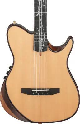 TOD100 Nylon String Acoustic/Electric Guitar with Gigbag - Natural High Gloss