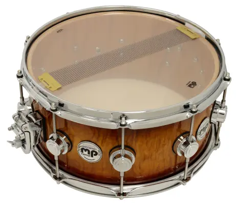 L&M Exclusive Collector\'s Series Cherry 6.5x14\'\' Snare Drum - Almond Burst Over Super Curly Maple