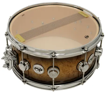 L&M Exclusive Collector\'s Series VLT Maple 6.5x14\'\' Snare Drum - Candy Black Burst Over Kurilian