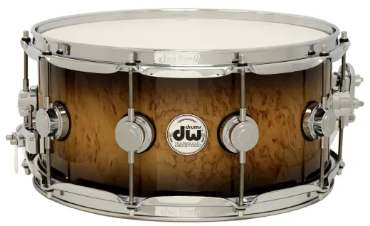 Drum Workshop - L&M Exclusive Collectors Series VLT Maple 6.5x14 Snare Drum - Candy Black Burst Over Kurilian