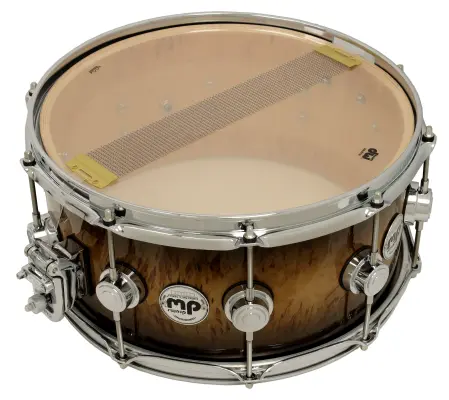 L&M Exclusive Collector\'s Series SSC Maple 6.5x14\'\' Snare Drum - Natural to Candy Black Burst Over Kurilian