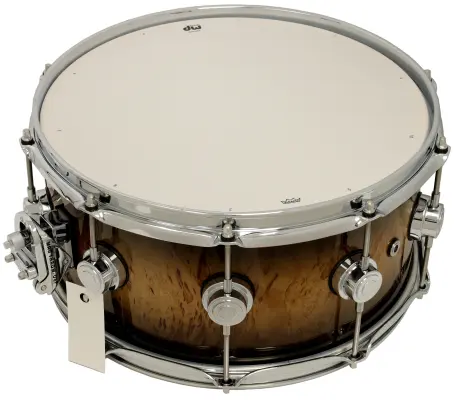 L&M Exclusive Collector\'s Series SSC Maple 6.5x14\'\' Snare Drum - Natural to Candy Black Burst Over Kurilian