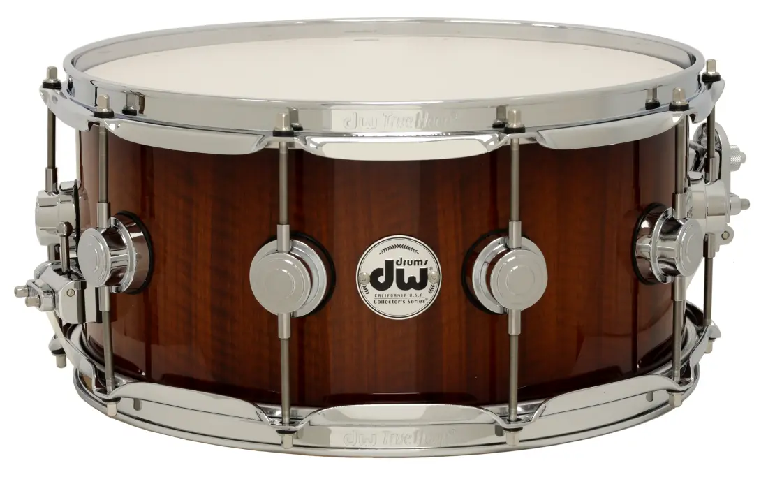L&M Exclusive Collector\'s Series VLT Maple 6.5x14\'\' Snare Drum - Almond Burst Over Etimoe