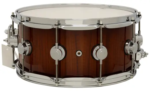 L&M Exclusive Collector\'s Series VLT Maple 6.5x14\'\' Snare Drum - Almond Burst Over Etimoe
