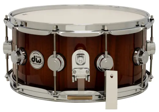 L&M Exclusive Collector\'s Series VLT Maple 6.5x14\'\' Snare Drum - Almond Burst Over Etimoe