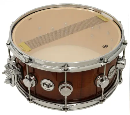 L&M Exclusive Collector\'s Series VLT Maple 6.5x14\'\' Snare Drum - Almond Burst Over Etimoe