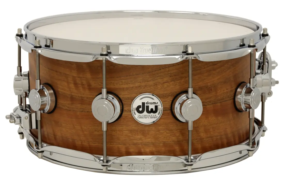 L&M Exclusive Collector\'s Series 333 Maple 6.5x14\'\' Snare Drum - Natural Hard Satin Lacquer Over Horizontal Koa