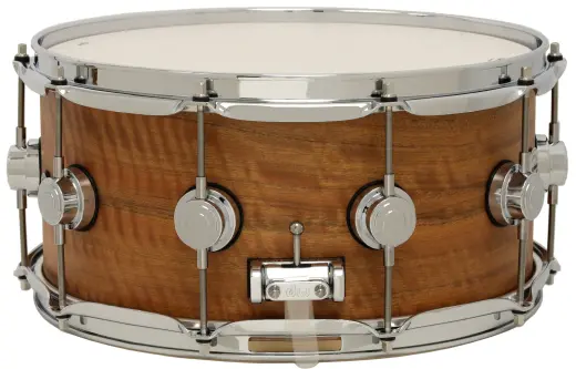 L&M Exclusive Collector\'s Series 333 Maple 6.5x14\'\' Snare Drum - Natural Hard Satin Lacquer Over Horizontal Koa