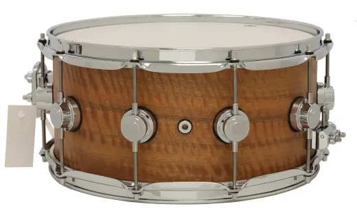 L&M Exclusive Collector\'s Series 333 Maple 6.5x14\'\' Snare Drum - Natural Hard Satin Lacquer Over Horizontal Koa