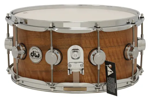 L&M Exclusive Collector\'s Series 333 Maple 6.5x14\'\' Snare Drum - Natural Hard Satin Lacquer Over Horizontal Koa