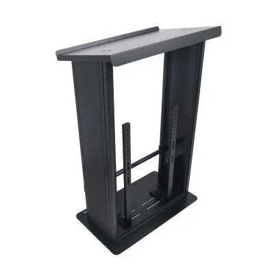 Maestro Multi-Media Lectern Podium For LED Flatscreen TVs - Black Finish