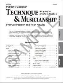 Tradition of Excellence: Technique and Musicianship - Pearson/Nowlin - BBb Tuba