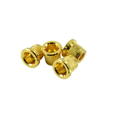 WD Music - Rear Mount String Ferrule Set for Electric Bass - Gold