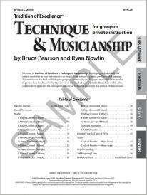 Tradition of Excellence: Technique and Musicianship - Pearson/Nowlin - Bb Bass Clarinet
