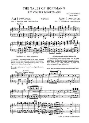 The Tales of Hoffmann - Offenbach - Vocal Score