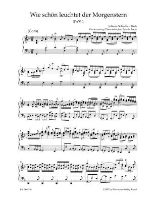 How Bright and Fair the Morning Star BWV 1 - Bach - Vocal Score, Urtext Edition
