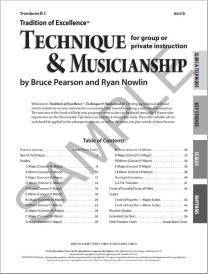 Tradition of Excellence: Technique and Musicianship - Pearson/Nowlin - Trombone