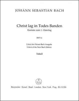 Baerenreiter Verlag - Christ Lay by Death Enshrouded BWV 4 - Bach - Viola II Part, Urtext Edition