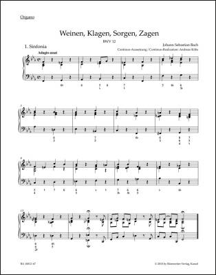 Weeping, Crying, Sorrow, Sighing BWV 12 - Bach - Organ Part, Urtext Edition