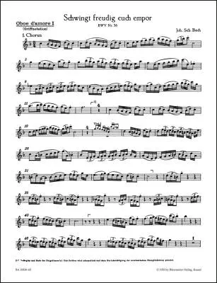 Baerenreiter Verlag - Schwingt Freudig Euch Empor BWV 36 - Bach - Wind Set, Urtext Edition