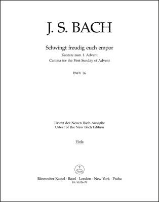 Schwingt Freudig Euch Empor BWV 36 - Bach - Viola Part, Urtext Edition
