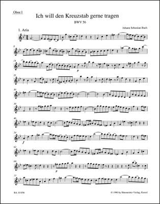 I Will My Cross-staff Gladly Carry BWV 56 ''Cross Staff Cantata (Kreuzstabkantate)'' - Bach - Wind Set, Urtext Edition