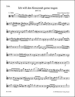 I Will My Cross-staff Gladly Carry BWV 56 ''Cross Staff Cantata (Kreuzstabkantate)'' - Bach - Viola Part