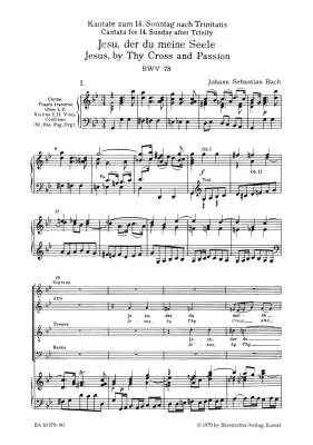 Jesu, by Thy Cross and Passion BWV 78 - Bach - Vocal Score, Urtext Edition