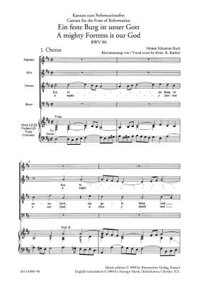 A Mighty Fortress Is Our God BWV 80 - Bach - Vocal Score, Urtext Edition