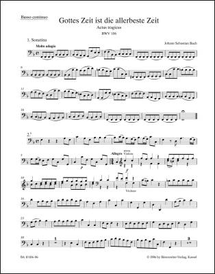 Mighty God, His Time Is Ever Best BWV 106 ''Actus Tragicus'' - Bach - Cello/Basso Continuo Part, Urtext Edition