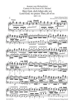 Lord God, We Praise Thee All of Us BWV 130 - Bach - Vocal Score, Urtext Edition
