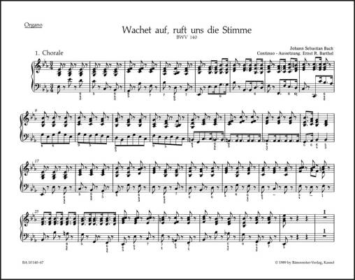 Wake Ye Maids! Hark, Strikes the Hour BWV 140 - Bach - Organ Part, Urtext Edition