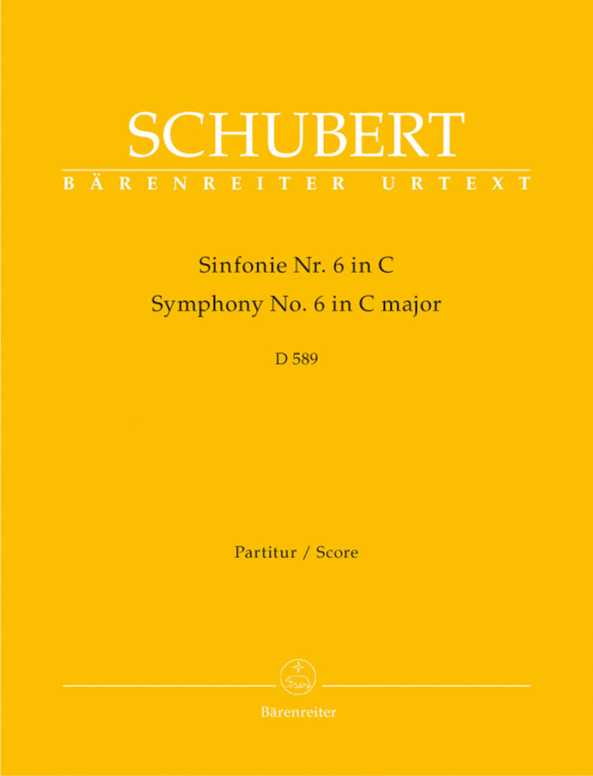 Symphony No. 6 in C Major D 589 - Schubert - Score, Urtext Edition - Orchestra