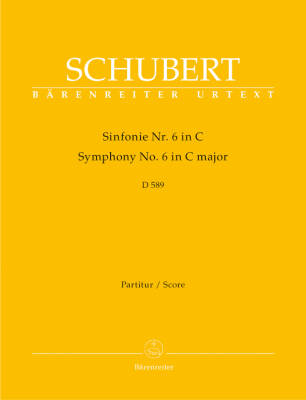 Symphony No. 6 in C Major D 589 - Schubert - Score, Urtext Edition - Orchestra