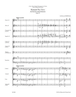 Concerto No. 3 in C Minor Op. 37 - Beethoven - Full Score