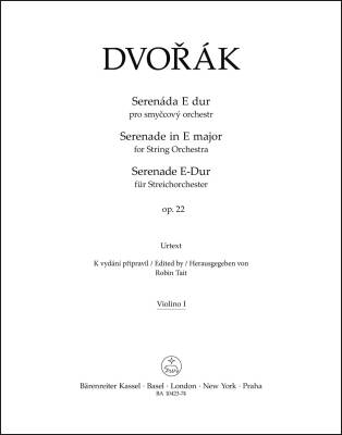 Serenade for String Orchestra in E Major Op. 22 - Dvorak - Violin I Part, Urtext Edition