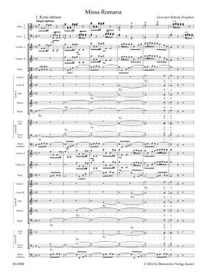 Mass in F Major \'\'Missa Romana\'\' - Pergolesi - Score, Urtext Edition
