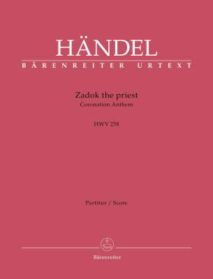 Zadok the Priest HWV 258 - Handel - Score, Urtext Edition