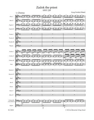 Zadok the Priest HWV 258 - Handel - Score, Urtext Edition