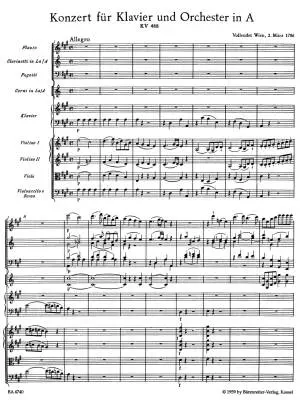 Concerto No. 23 in a Major K. 488 - Mozart - Full Score