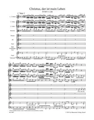 Christus, der Ist Mein Leben TVWV 1:138 - Telemann - Score, Urtext Edition