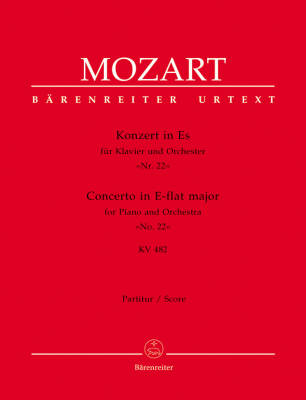 Concerto No. 22 in E-flat Major K. 482 - Mozart - Piano/Ochestra - Full Score