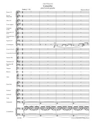 Concerto for the Left Hand for Piano and Orchestra - Ravel - Score, Urtext Edition - Piano, Orchestra