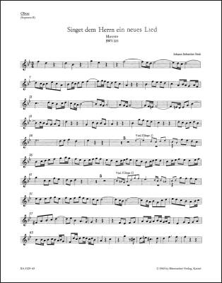 Singet dem Herrn ein Neues Lied BWV 225 - Bach - Wind Set, Urtext Edition